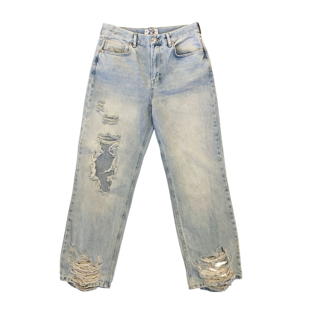 Free People Light Blue Distressed Jeans
